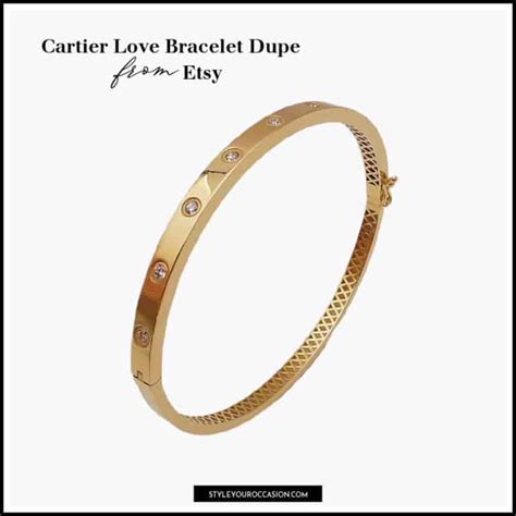 thin cartier dupe love bracelet.